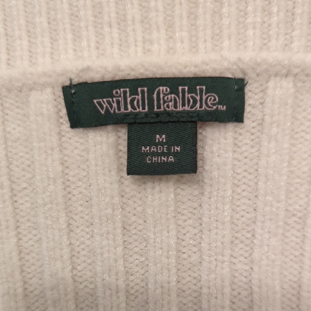 Wild Fable White Ribbed Sweater - Picture 6 of 6
